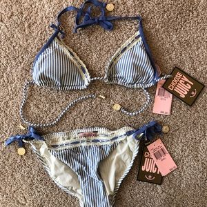 NWT: Juicy Couture Seersucker Bikini
